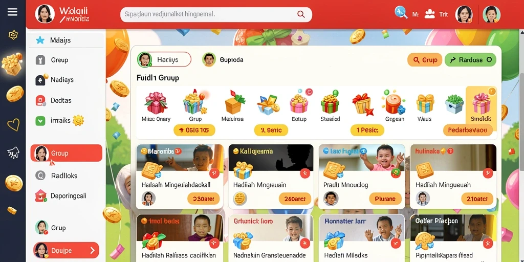 Ilustrasi interaksi multiplayer dengan pemain lain.