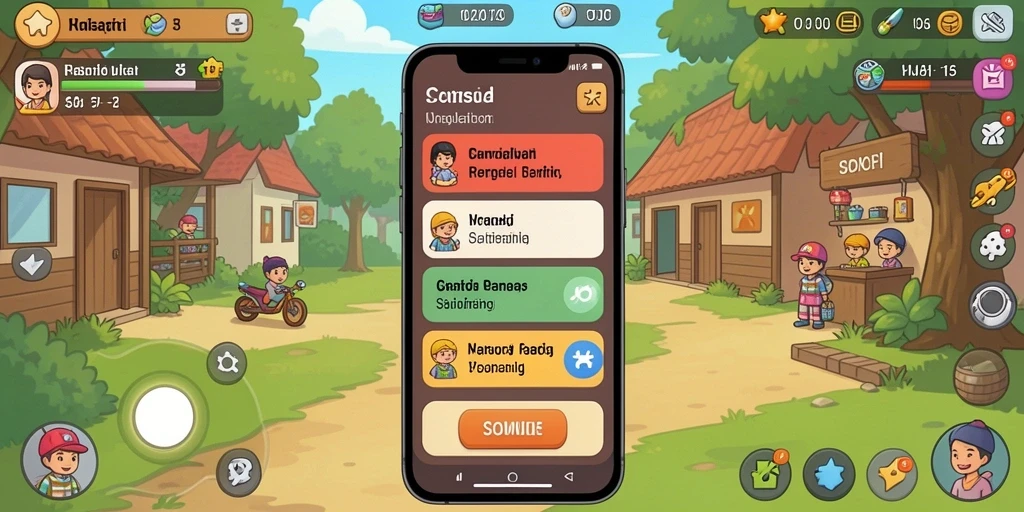 Mode multiplayer dengan banyak pemain.
